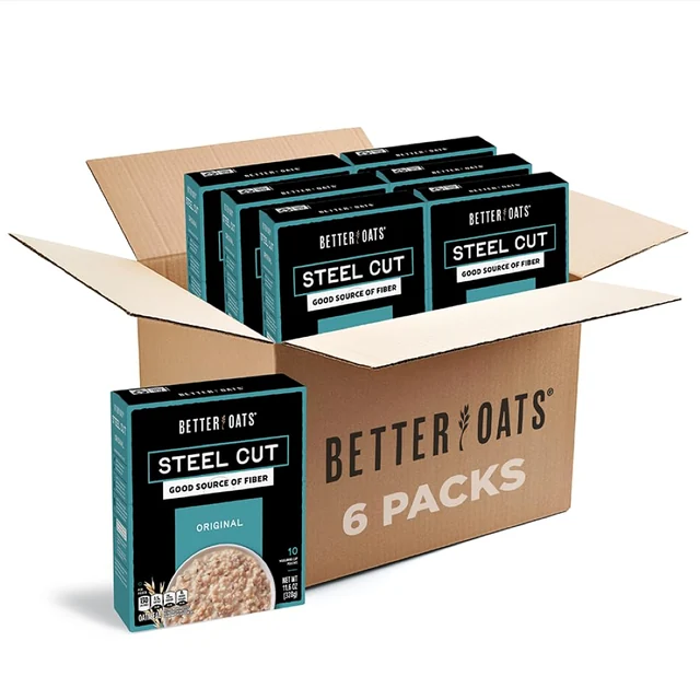 Better Oats Steel Cut Original six-box pack